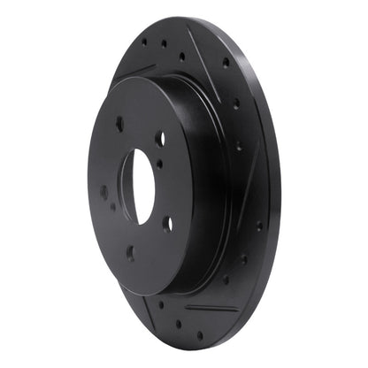 R1 Concepts R1 10-13 Suzuki Kizashi Rear Right Drilled & Slotted Black Brake Rotor