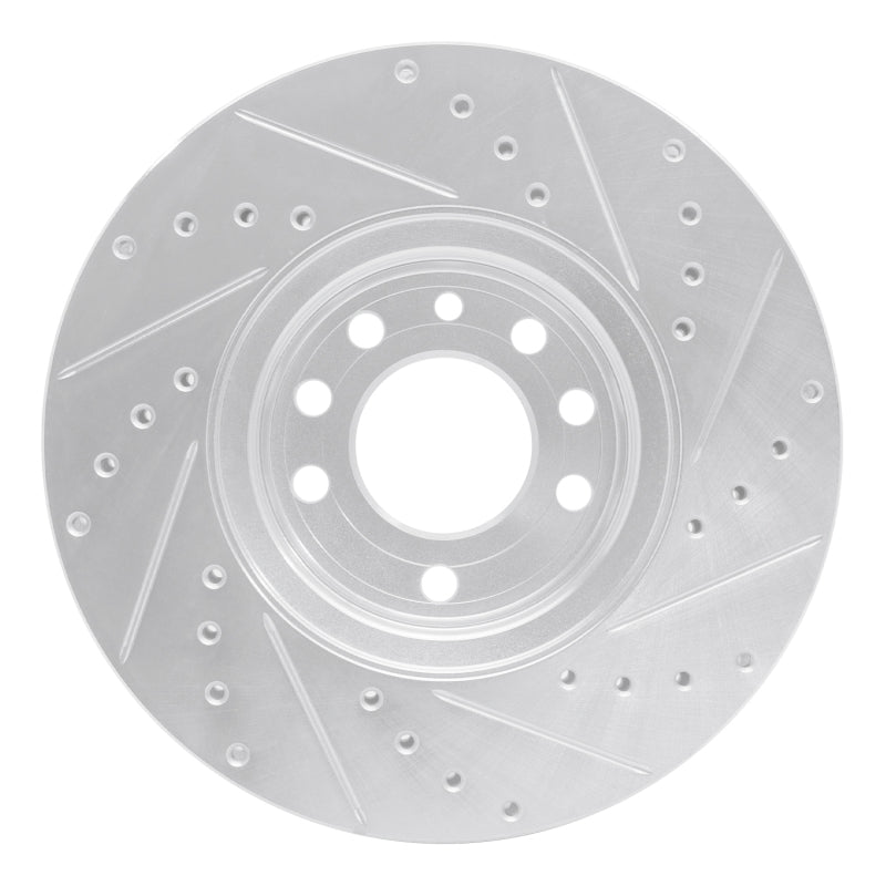 R1 Concepts R1 03-11 Cadillac BLS (Mexico) Front Left Drilled & Slotted Silver Brake Rotor