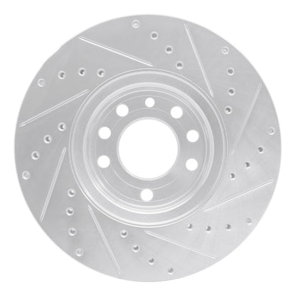 R1 Concepts R1 03-11 Cadillac BLS (Mexico) Front Left Drilled & Slotted Silver Brake Rotor