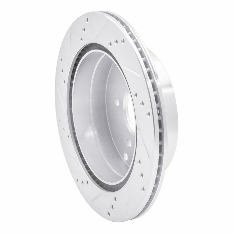 R1 Concepts R1 07-15 Chevrolet CAPTIVA Rear Right Drilled & Slotted Silver Brake Rotor