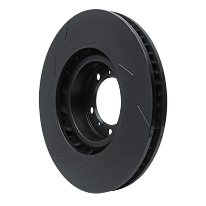 R1 Concepts R1 14-21 Porsche Cayenne Right Front Slotted Black Brake Rotor