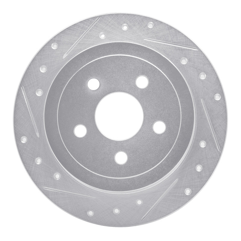 R1 Concepts R1 95-07 Chrysler SEBRING Rear Left Drilled & Slotted Silver Brake Rotor