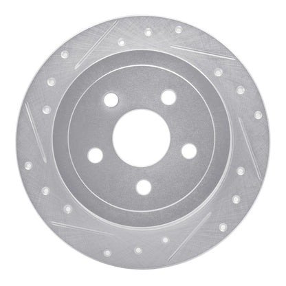 R1 Concepts R1 95-07 Chrysler SEBRING Rear Left Drilled & Slotted Silver Brake Rotor