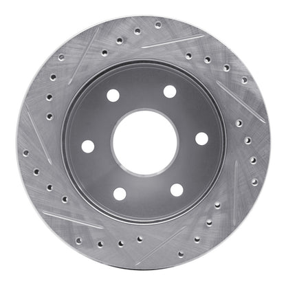 R1 Concepts R1 88-00 Cadillac Escalade Front Right Drilled & Slotted Silver Brake Rotor