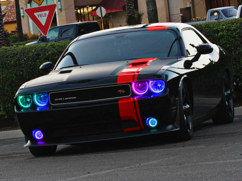 ORACLE Lighting Oracle Dodge Challenger 08-14 LED Waterproof Halo Kit - ColorSHIFT w/ Simple Controller