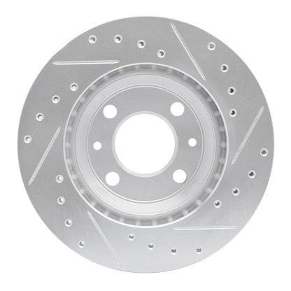 R1 Concepts R1 87-93 Saab 900 Front Left Drilled & Slotted Silver Brake Rotor