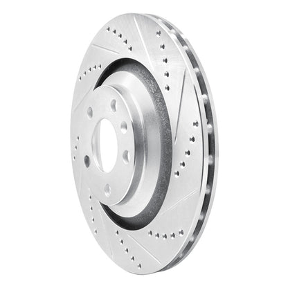 R1 Concepts R1 05-11 Audi A6 Quattro Rear Right Drilled & Slotted Silver Brake Rotor