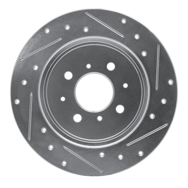 R1 Concepts R1 01-05 Acura EL Rear Left Drilled & Slotted Silver Brake Rotor