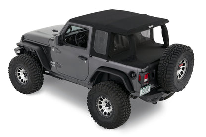 Bestop 18-26 Jeep Wrangler JL 2-Door Halftop Conversion Kit (Premium Black Twill)