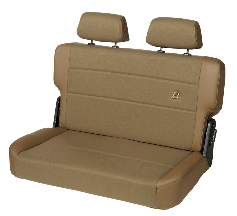 Bestop N-Tumble Seat - 55-83 Jeep Cj5 Rear Trailmax II Fold (Center Fabric Insert Spice)