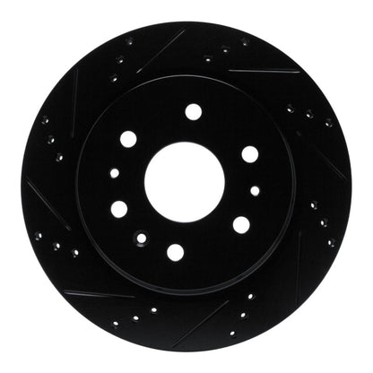 R1 Concepts R1 19-25 Cadillac Escalade Rear Left Drilled & Slotted Black Brake Rotor