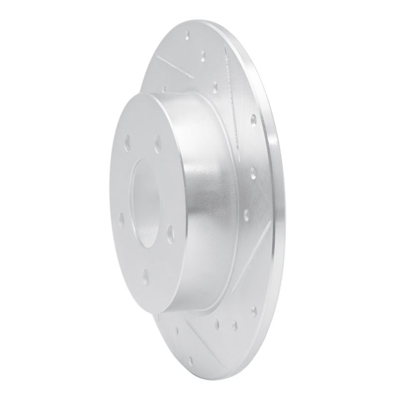 R1 Concepts R1 19-25 Nissan Kicks Rear Right Drilled & Slotted Silver Brake Rotor