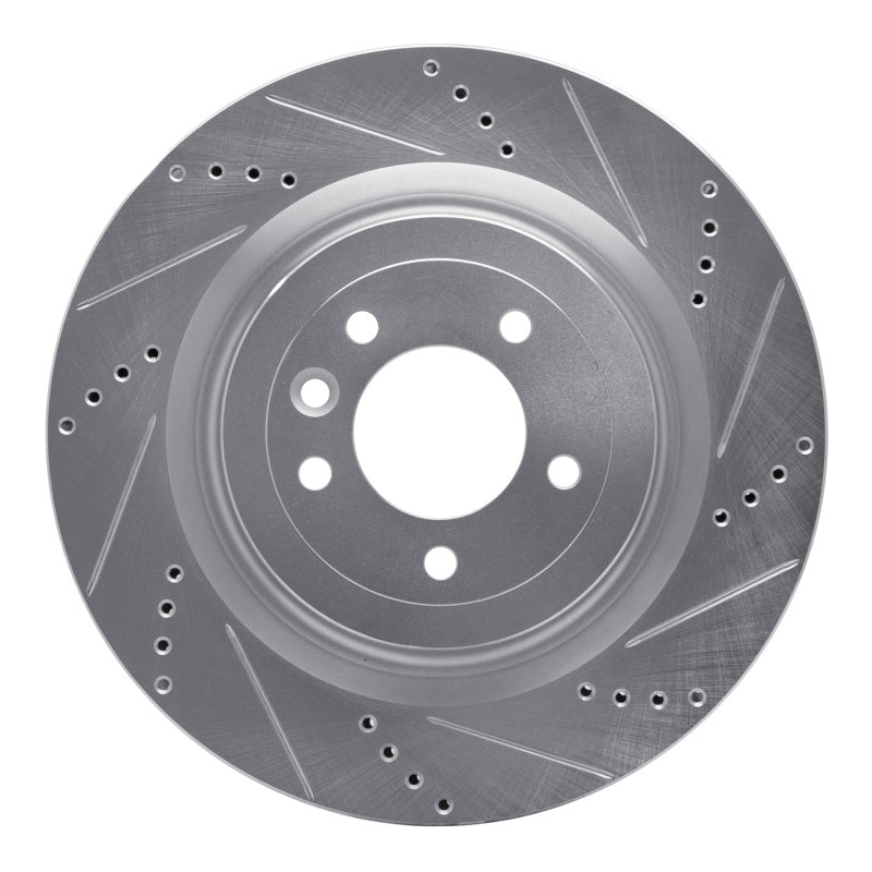 R1 Concepts R1 13-25 Land Rover Defender 90 Rear Right Drilled & Slotted Silver Brake Rotor