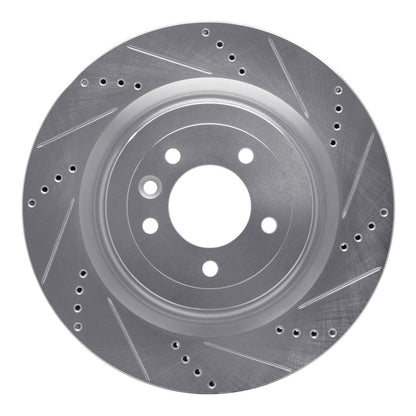 R1 Concepts R1 13-25 Land Rover Defender 90 Rear Right Drilled & Slotted Silver Brake Rotor
