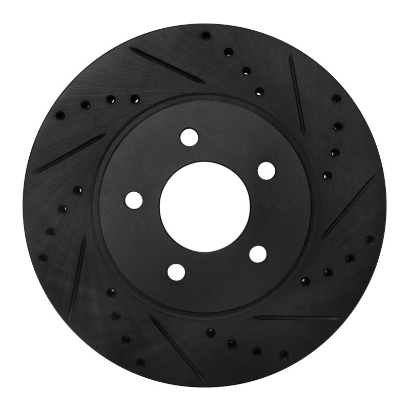R1 Concepts R1 05-12 Ford Escape Front Right Drilled & Slotted Black Brake Rotor