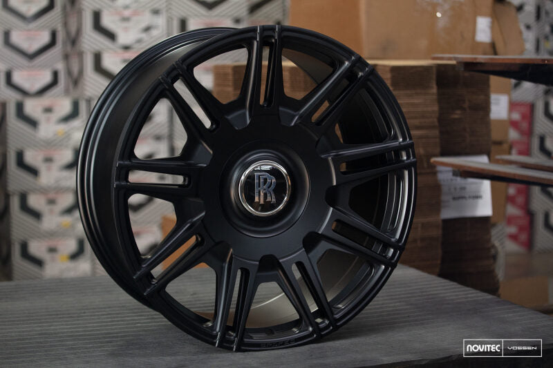 Vossen x Novitec SP2 24x10 - 5x112 BP - ET5 - Satin Black Rolls-Royce Cullinan/Phantom Rear Wheel