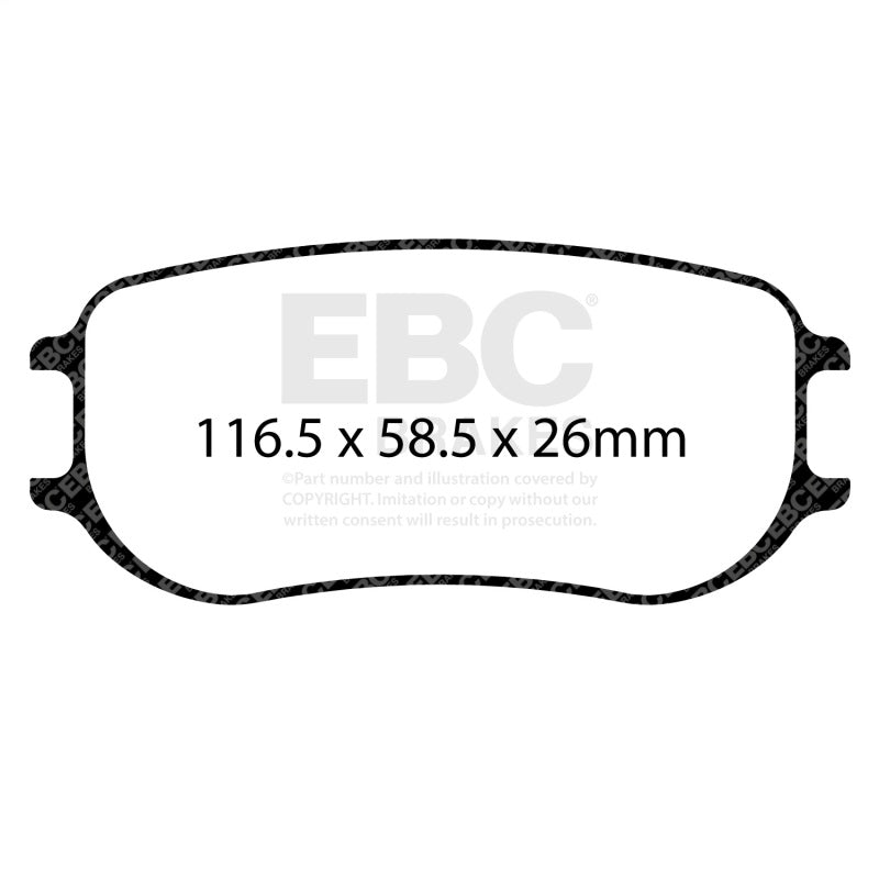 EBC Racing Porsche 991 GT3 Cup (PFC Brakes 28/26mm) Rear RP-X Racing Brake Pads