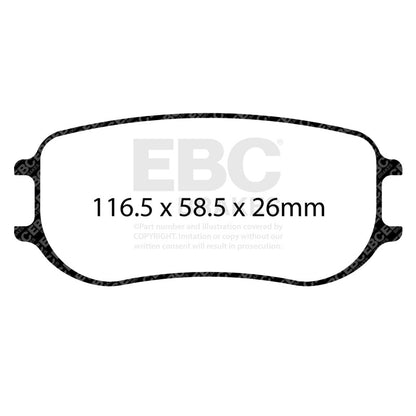 EBC Racing Porsche 718 Cayman GT4 Clubsport (PFC Brakes) SR-11 Sintered Race Rear Brake Pads