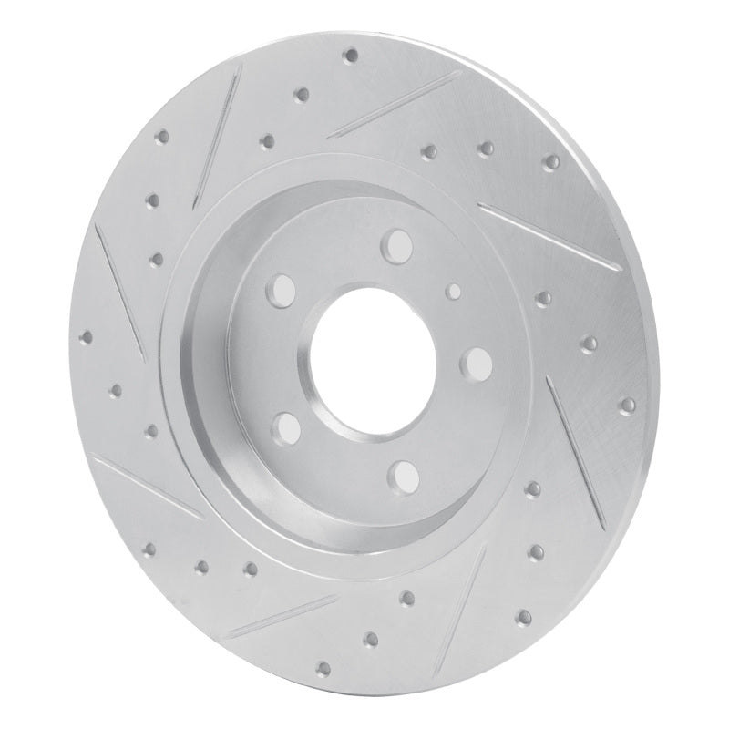 R1 Concepts R1 08-25 Audi Q5 (USA/Canada Excl Hybrid) Rear Right Drilled & Slotted Silver Brake Rotor