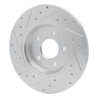 R1 Concepts R1 08-25 Audi Q5 (USA/Canada Excl Hybrid) Rear Right Drilled & Slotted Silver Brake Rotor