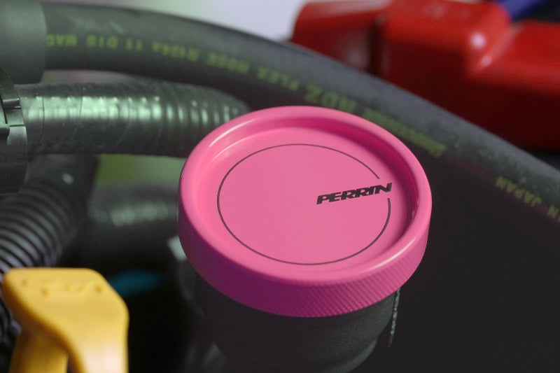 Perrin Performance PERRIN 02-26 Subaru Impreza/WRX/STI & 13-25 Crosstrek/BRZ/FR-S/GR86/GR86 Oil Fill Cap - Hyper Pink
