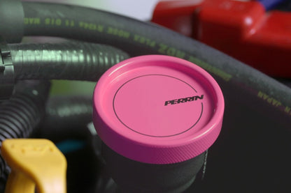 Perrin Performance PERRIN 02-26 Subaru Impreza/WRX/STI & 13-25 Crosstrek/BRZ/FR-S/GR86/GR86 Oil Fill Cap - Hyper Pink