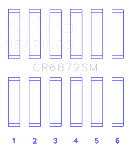 King Engine Bearings Toyota 1GR-FE (Size +.50mm) Connecting Rod Bearing Set