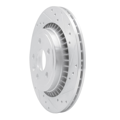 R1 Concepts R1 10-17 Volvo XC60 Rear Right Drilled & Slotted Silver Brake Rotor
