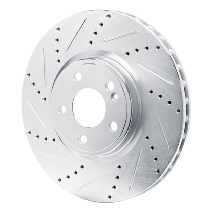 R1 Concepts R1 19-25 Mercedes-Benz CLA250 Front Left Drilled & Slotted Silver Brake Rotor