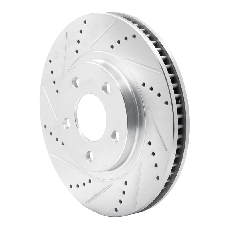 R1 Concepts R1 97-05 Buick Park Avenue Front Left Drilled & Slotted Silver Brake Rotor
