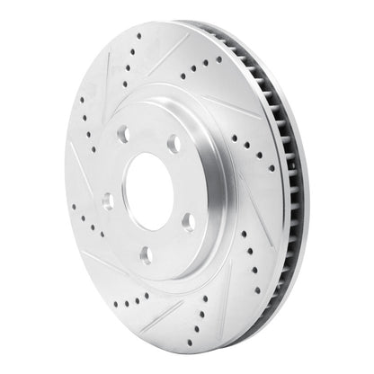 R1 Concepts R1 97-05 Buick Park Avenue Front Left Drilled & Slotted Silver Brake Rotor