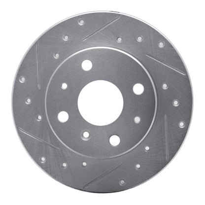 R1 Concepts R1 88-92 Daihatsu CHARADE Front Right Drilled & Slotted Silver Brake Rotor