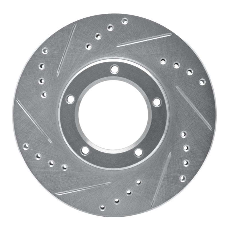 R1 Concepts R1 89-08 Toyota Hilux (Mexico) Front Left Drilled & Slotted Silver Brake Rotor