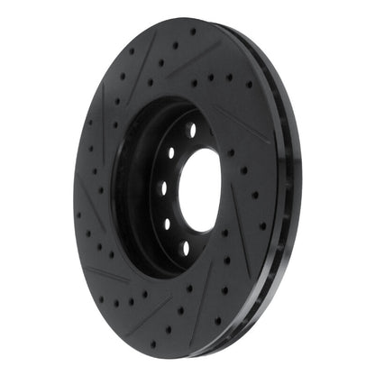 R1 Concepts R1 99-03 Ford Windstar Front Right Drilled & Slotted Black Brake Rotor