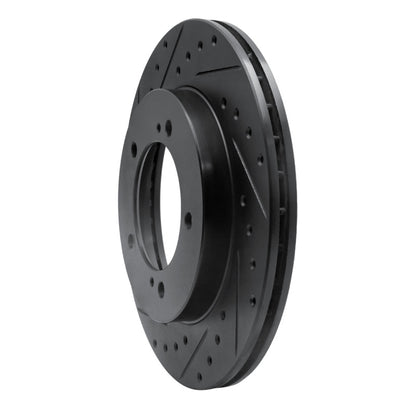 R1 Concepts R1 96-98 Suzuki Sidekick Front Left Drilled & Slotted Black Brake Rotor