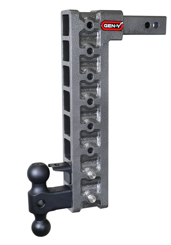 GEN-Y Hitch Gen-Y Mega Duty 2in Shank 17.5in Drop 10K Hitch w/Dual-Ball/Pintle Lock/Stabilizer Kit