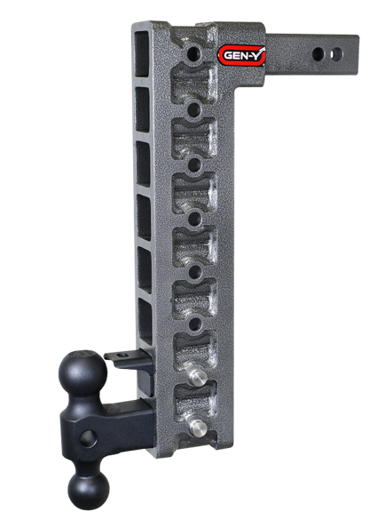 GEN-Y Hitch Gen-Y Mega Duty 2in Shank 17.5in Drop 10K Hitch w/Dual-Ball/Pintle Lock/Stabilizer Kit