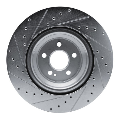R1 Concepts R1 20-26 Mercedes-Benz GLS450 Rear Right Drilled & Slotted Silver Brake Rotor