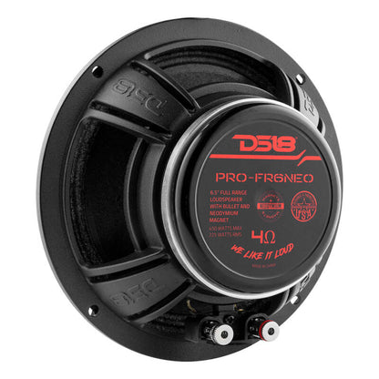 DS18 6.5in 225 Watts RMS 4 ohm Neodymium Full Range Loudspeaker