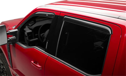 AVS 15-18 Ford F-150 Supercrew Ventvisor Outside Mount Window Deflectors 4pc - Smoke