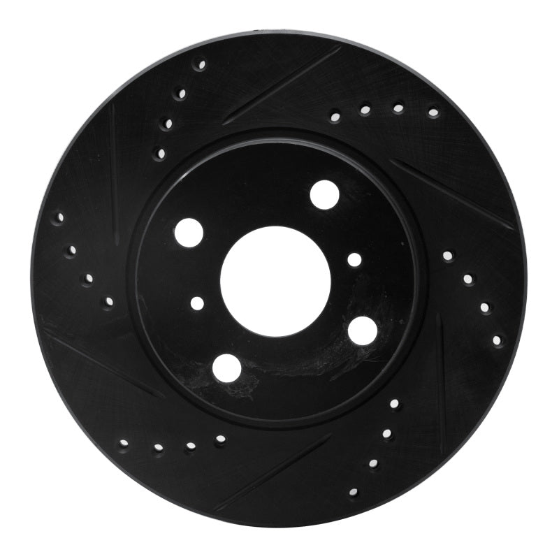 R1 Concepts R1 06-19 Scion IQ Front Left Drilled & Slotted Black Brake Rotor