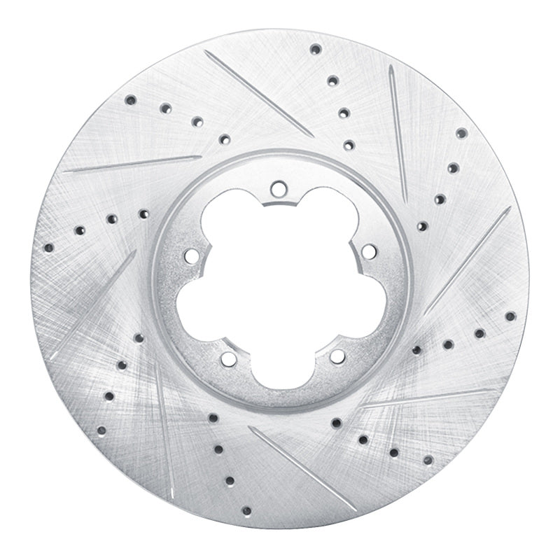 R1 Concepts R1 14-19 Ford Transit-150 Front Right Drilled & Slotted Silver Brake Rotor