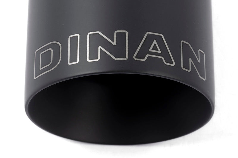 Dinan Double-Walled 4in Clamp-On Exhaust Tip - Black - 4in Outlet / 2.75in Inlet