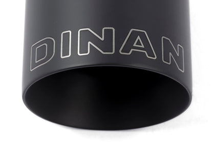 Dinan Double-Walled 4in Clamp-On Exhaust Tip - Black - 4in Outlet / 2.75in Inlet