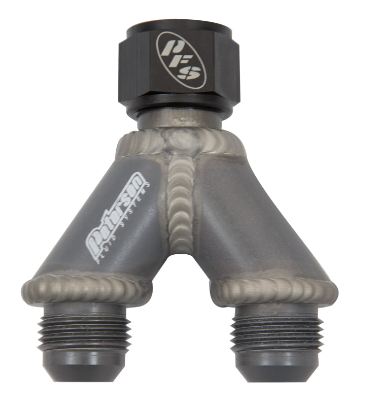 Peterson Fluid Systems Y-Manifold -10AN B-Nut To -8/-8