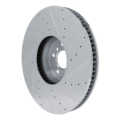 R1 Concepts R1 16-25 BMW M240I xDrive Left Front Drilled & Slotted Silver Brake Rotor