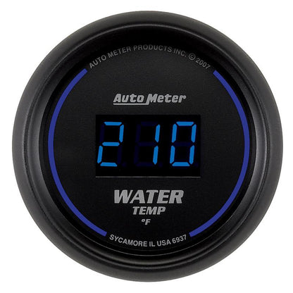 Autometer Cobalt Digital 52.4mm Black 0-300 deg F Water Temperature Gauge