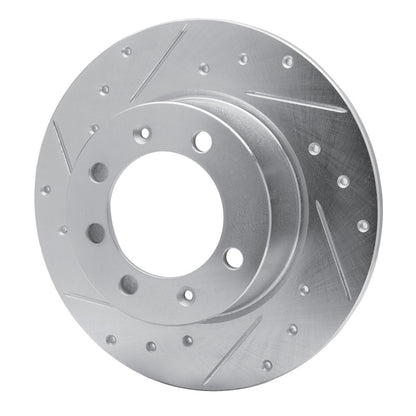R1 Concepts R1 69-87 Saab 99 Rear Left Front Left Drilled & Slotted Silver Brake Rotor