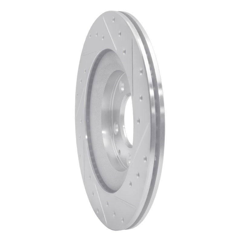 R1 Concepts R1 04-11 Mazda RX-8 Rear Left Drilled & Slotted Silver Brake Rotor