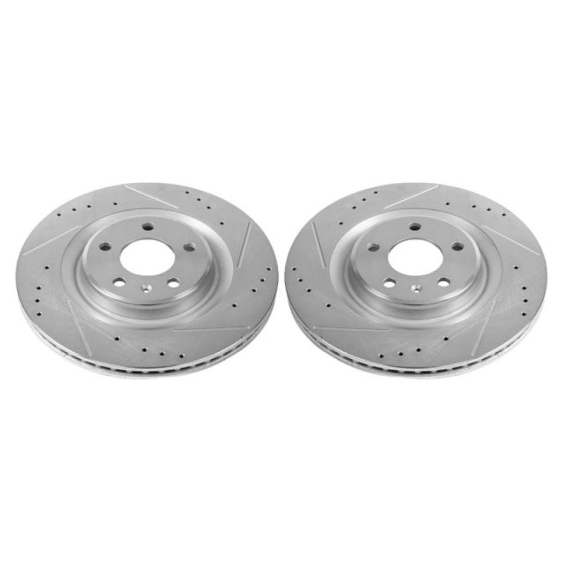 PowerStop Power Stop 17-19 Audi A4 Rear Evolution Drilled & Slotted Rotors - Pair